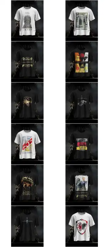 Game of Thrones juego de tronos Playeras 14 Diseños PNG