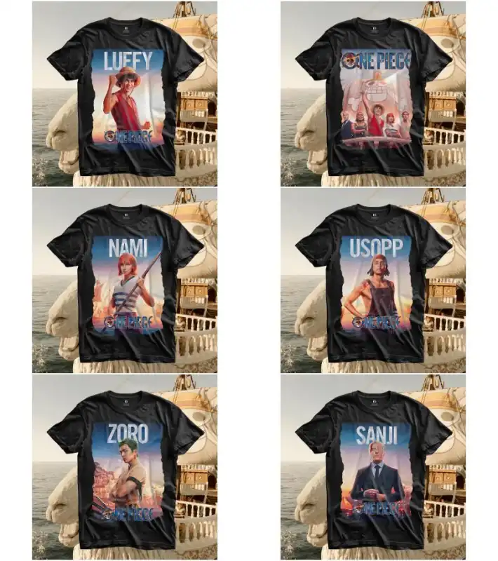 One Piece - Live Action 6 diseños DTF Y SUBLIMACION PNG