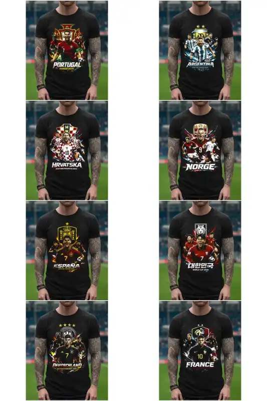 selecciones mundialista dtf semitonos argentina españa francia colombia 10 diseños