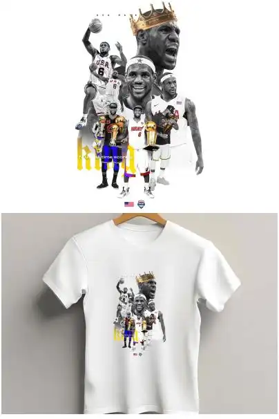 King NBA Lebron James PNG Sublimacion DTF
