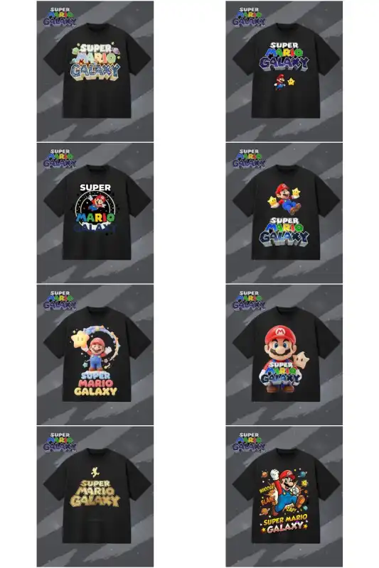 Mario Bross - Super mario Galaxy 8 diseños plantillas png