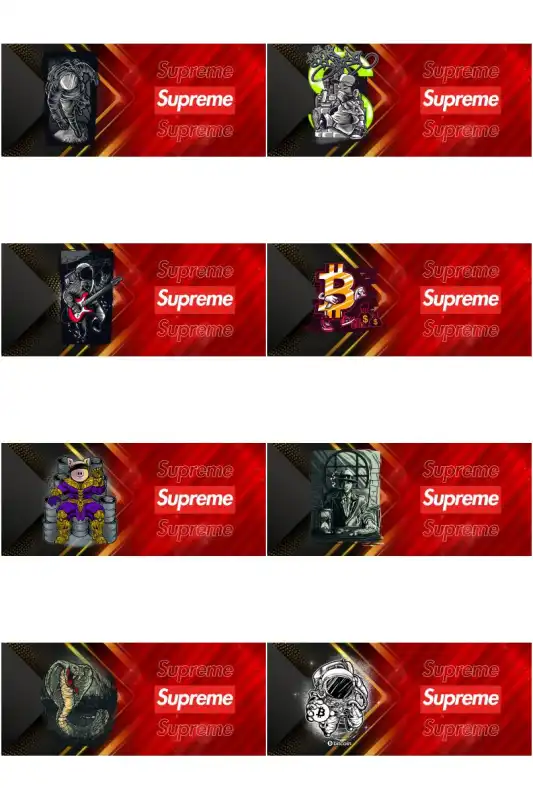 20 plantillas supreme urbano tazas sublimar