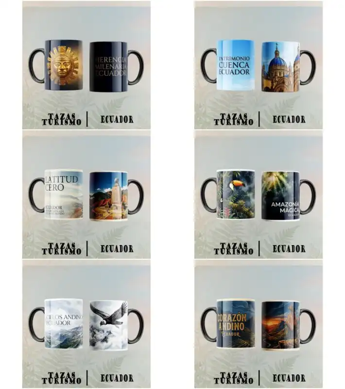 Plantillas turisticas Ecuador 8 plantillas tazas GRATIS