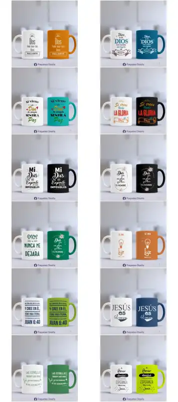 100 Frases Cristianas Tazas COJINES PNG Coleccion