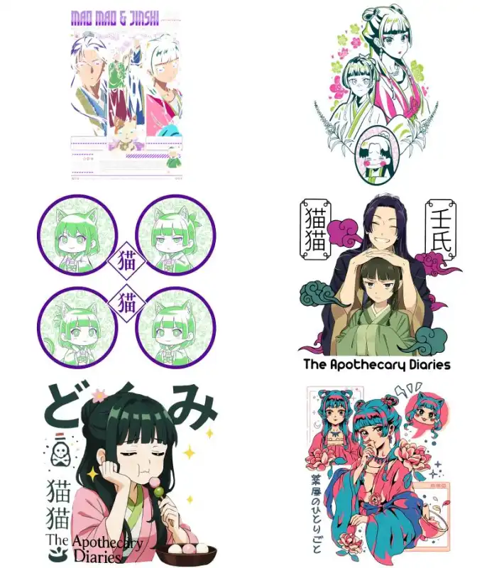 Los diarios de la boticaria 6 diseños png anime