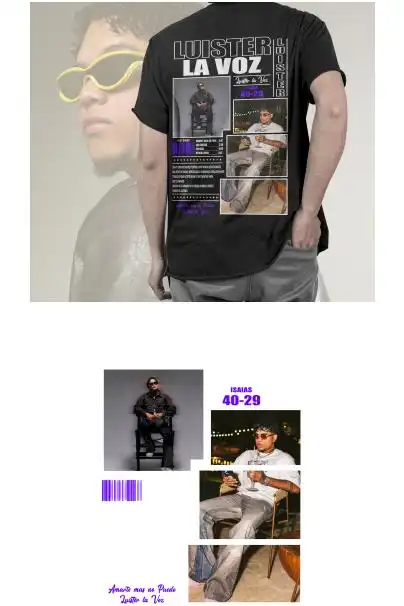 LUISTER LA VOZ  dtf playera musica