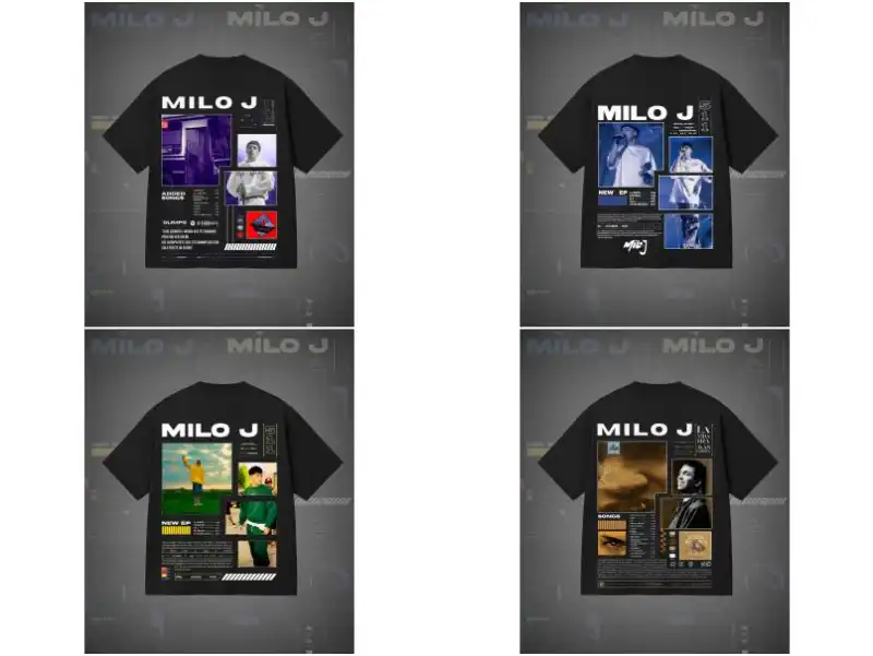 Milo J - Artistas 4 diseños PNG Dtf playeras