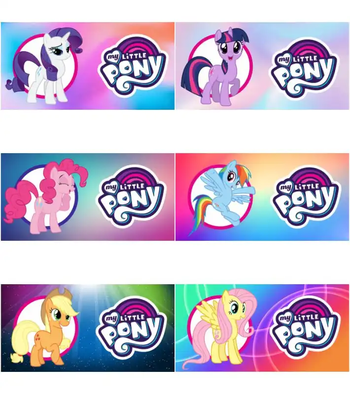 MY LITTLE PONY  6 plantillas Gratis infantiles niñas tazas