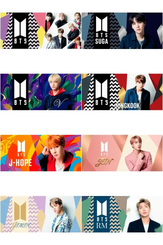 plantillas BTS - Artistas - tazas 8 diseños