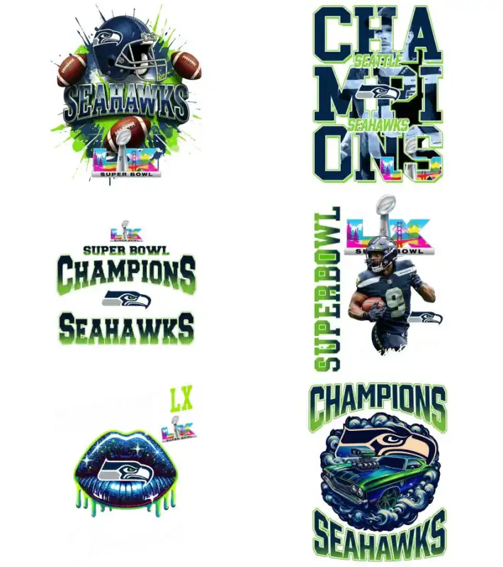 Seattle Seahawks Champions - NFL 6 plantillas png