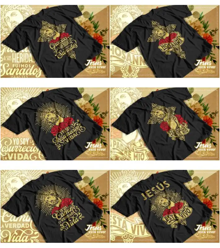 vectores cristo jesus corte sublimacion dtf semansanta 6 diseños