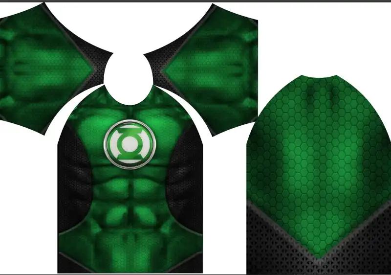Playera Linterna verde Dc comics editable pdf ai