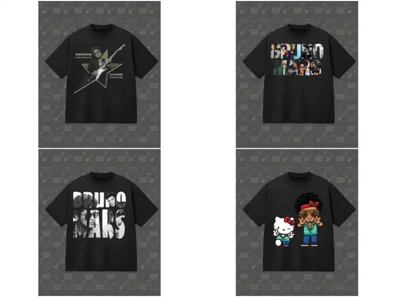 Bruno Mars - Artistas 4 plantillas DTF PNG