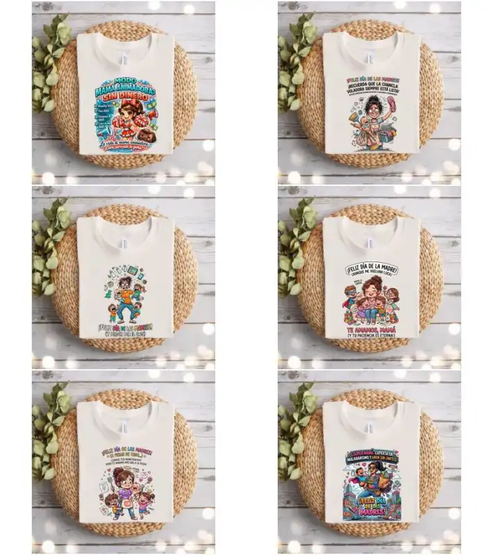 Frases para mama 21 diseños png playeras