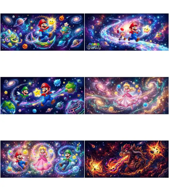 GRATIS SUPER MARIO GALAXY 10 plantillas tazas