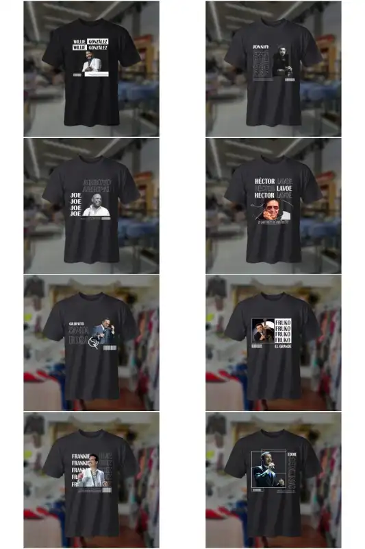 Cantantes de Salsa musica DTF 15 diseños PNG