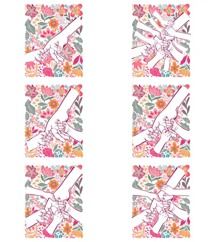 Manos brazos dia de la madre hijo 10 variaciones PNG