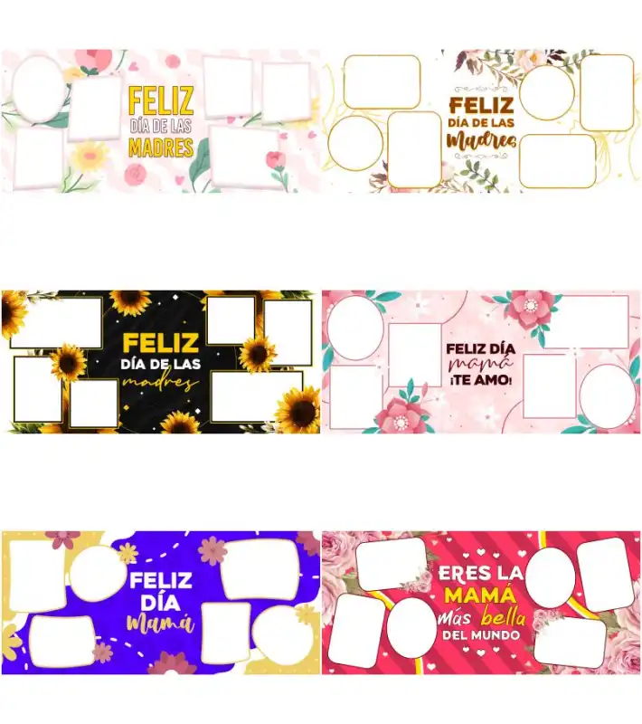 Dia de la madre colash fotos plantillas tazas 12 diseños