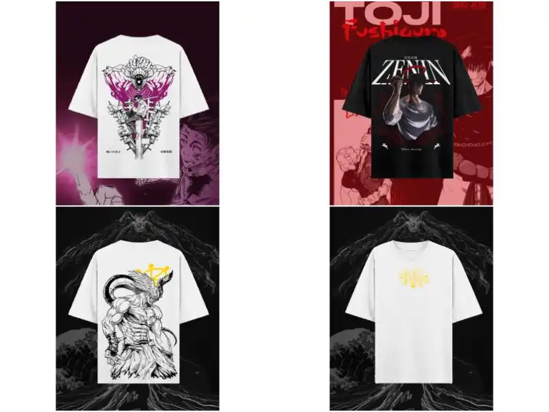 Jujutsu - Anime 4 diseños png playeras