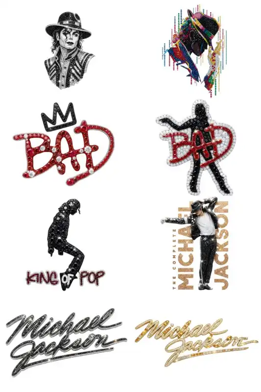 Michael Jackson Diamante 9 diseños png sublimacion playeras