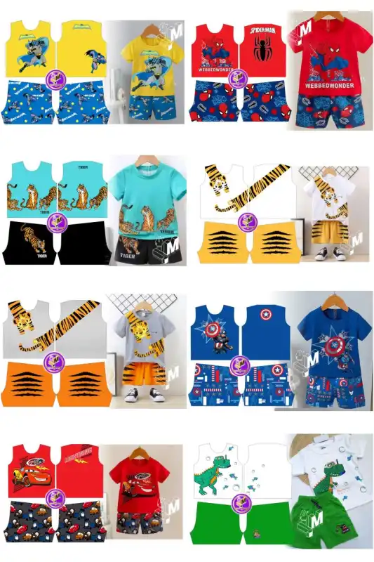 NIÑOS CONJUNTOS playera short pantaloncillo full print