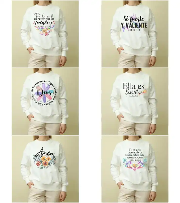 Frases religiosas mujeres playeras 14 diseños png pdf