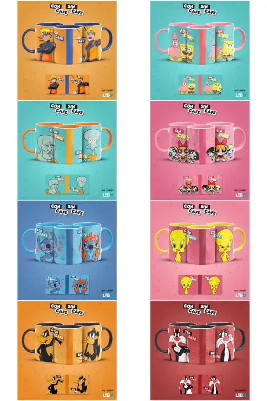 Plantillas Con cafe sin cafe caricaturas tazas 28 plantillas