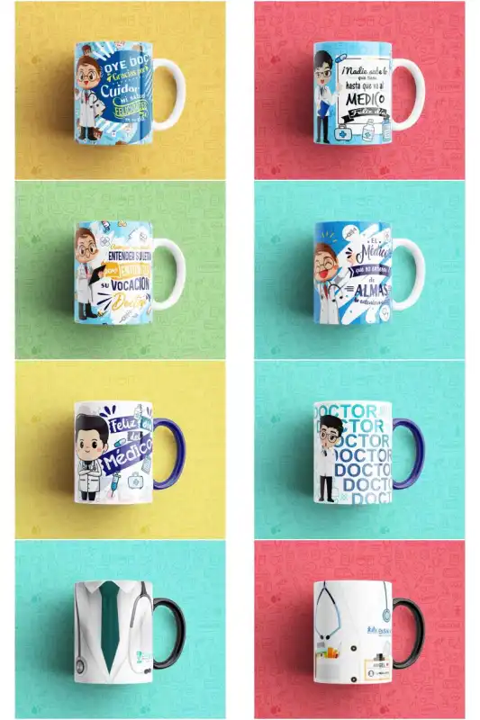 Un gran medico profesiones doctor 8 plantillas editables tazas