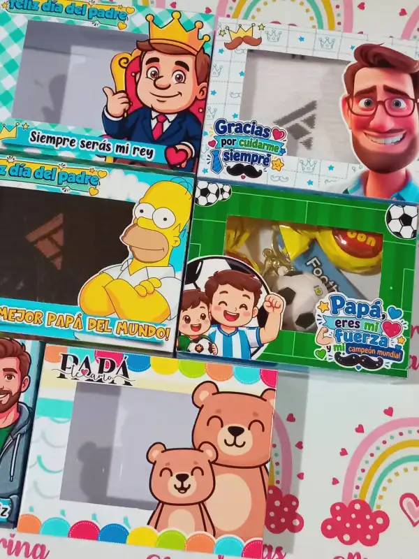 CAJA para regalos plantilla Dia del padre 8 diseños PDF imprimible