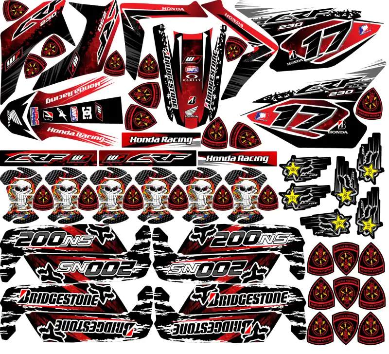 calcos para motos 25 diseños vinil corte stickers