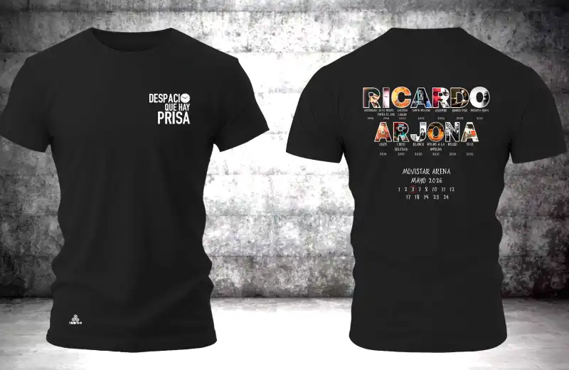 RICARDO ARJONA despacio que hay prisa pdf dtf editable playera