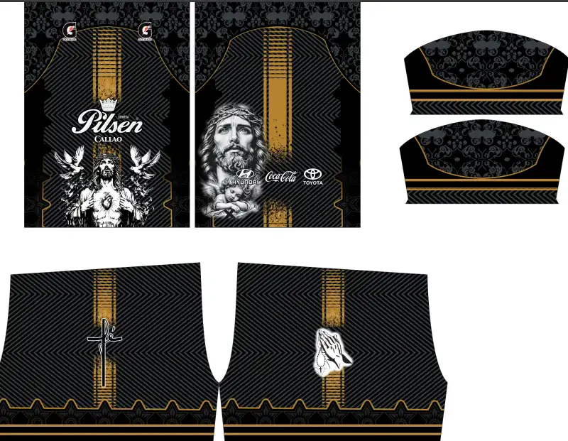 JERSEY FUTSALERO JESUS NEGRO DORADO 2026