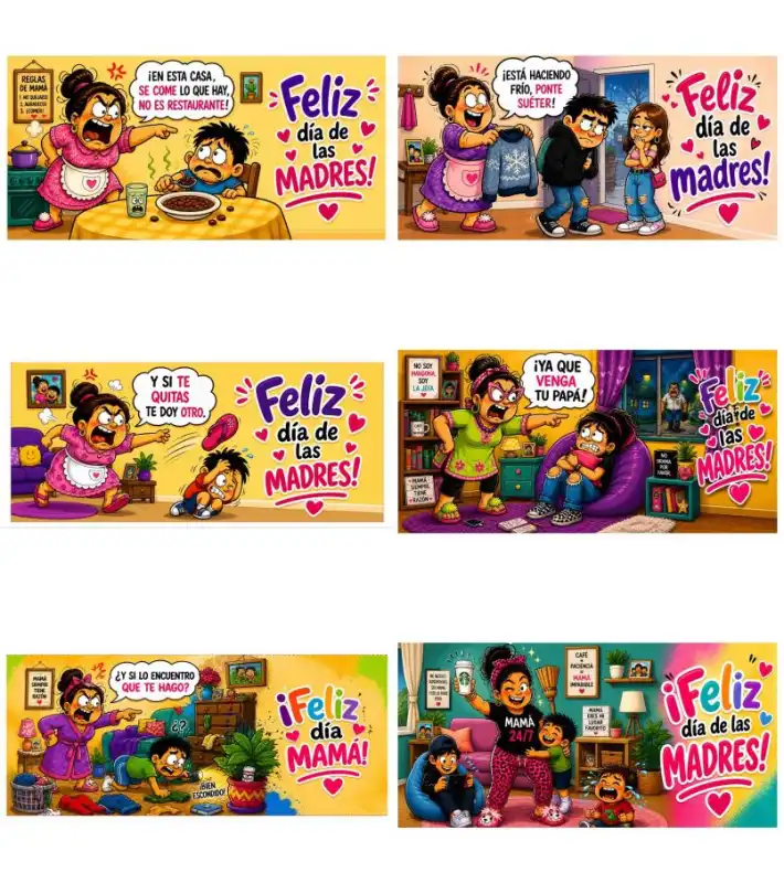 Frases de mama Divertidas plantillas tazas 6 diseños