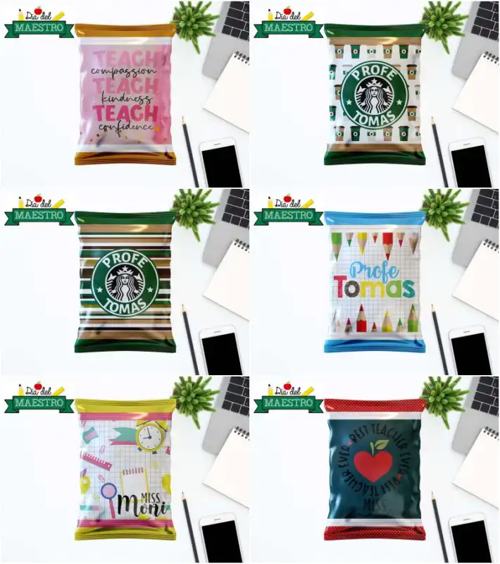 Chip Bags dia del maestro descarga Gratis Powerpoint 6 diseños