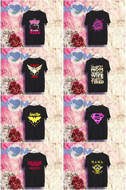 vectores dia de la madre mama playeras corte sublimacion dtf 17 diseños