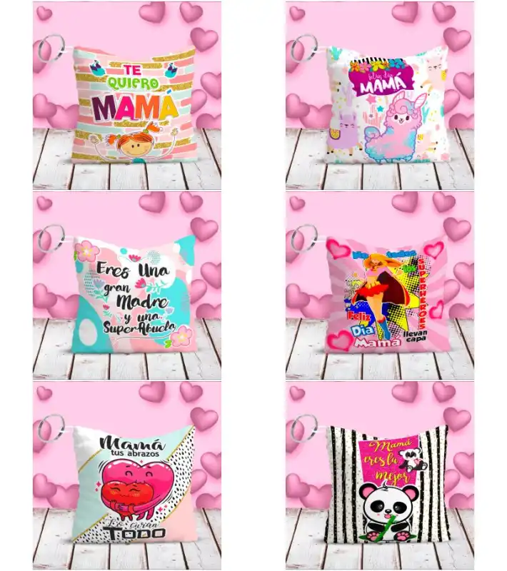 LLAVERO ALMOHADAS Sublimacion Gratis 12 diseños dia de la madre