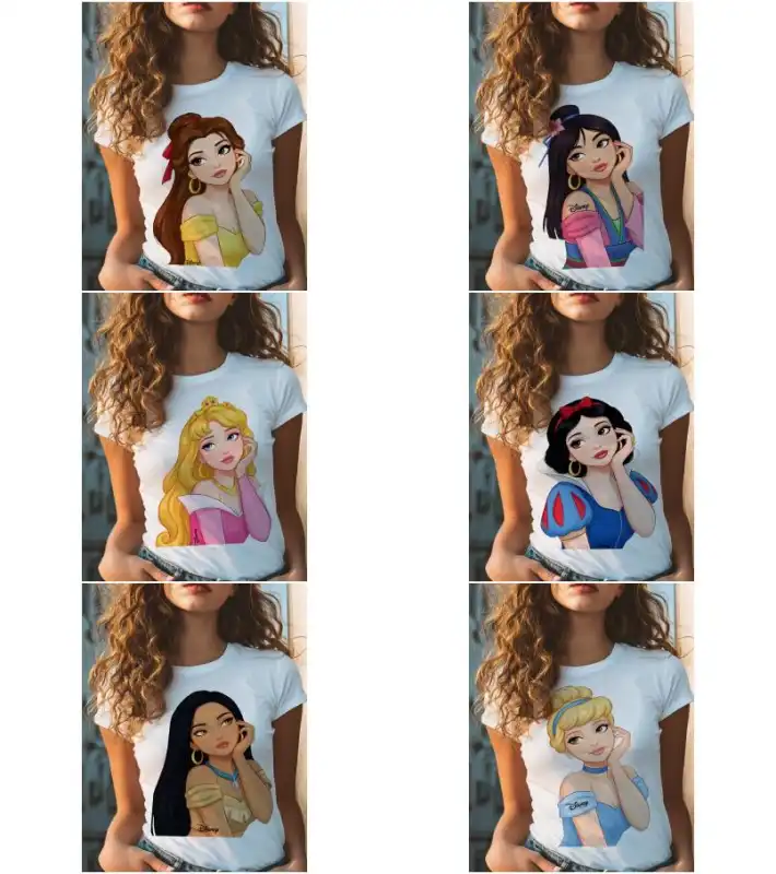 princesas disney 10 diseños png sublimacion dtf plantillas