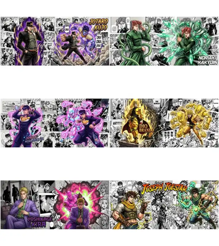 Jojos - Anime 10 plantillas tazas sublimar png