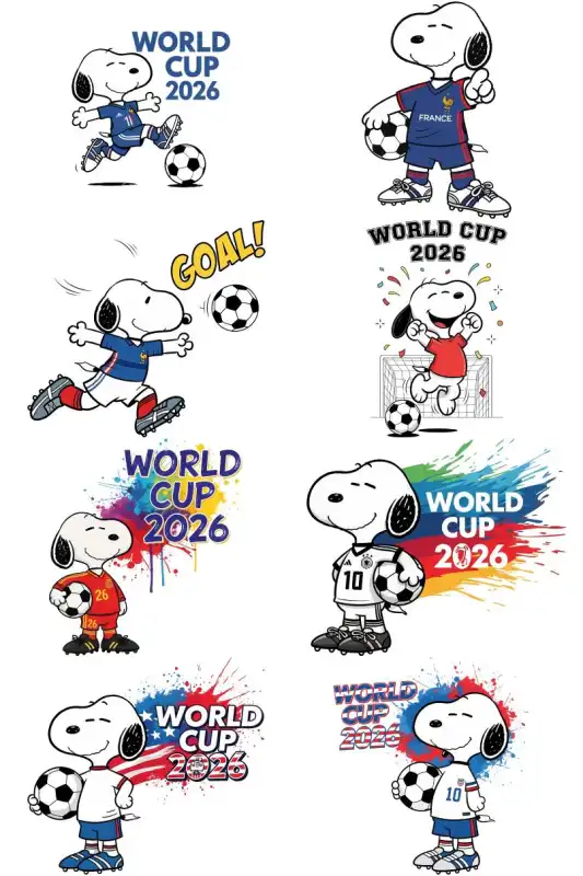 Snoopy - Mundial 2026 340 SVG png