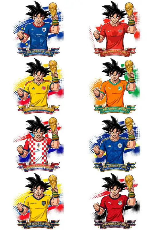 MUNDIAL FIFA 2026 GOKU COPA 42 diseños png