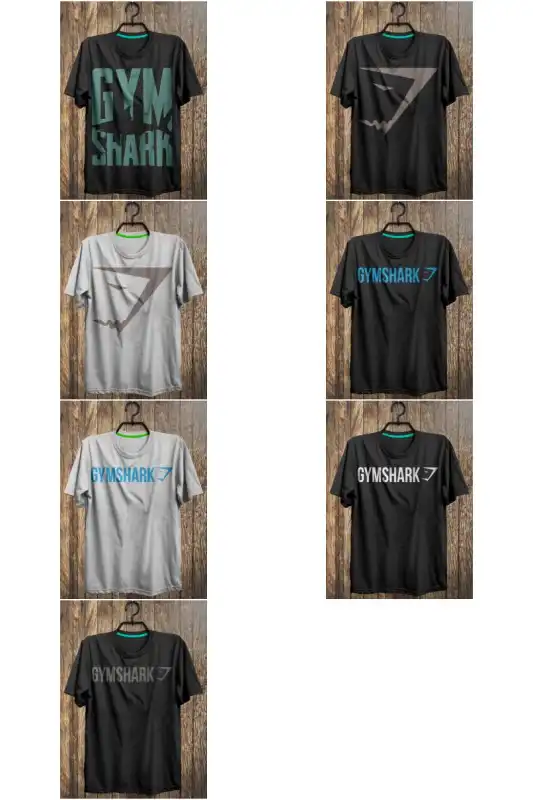 gym shark playeras dtf sublimacion tiburon 4 diseños mas variaciones