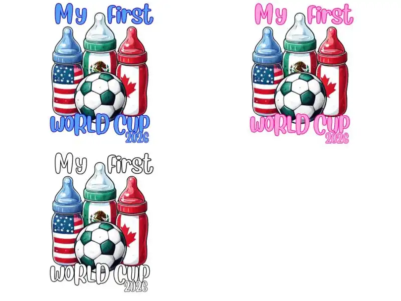 Mi primer mundial My first world cup 3 variaciones png