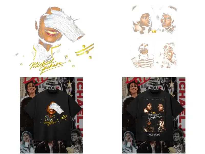 Michael Jackson playeras 2 diseños dtf semitonos
