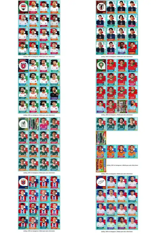 Mundial 2026 PDF PNG  Selecciones Separadas + Stickers