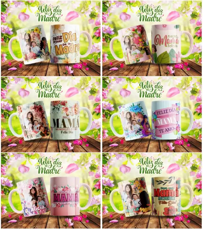 plantillas para foto del dia de la madre editables psd sublimacion taza