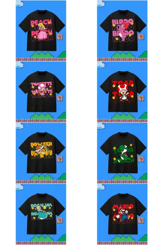 MARIO BROS y sus amigos VECTORES 9 diseños pdf