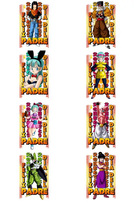 Dia del padre dragon ball z  26 plantillas png