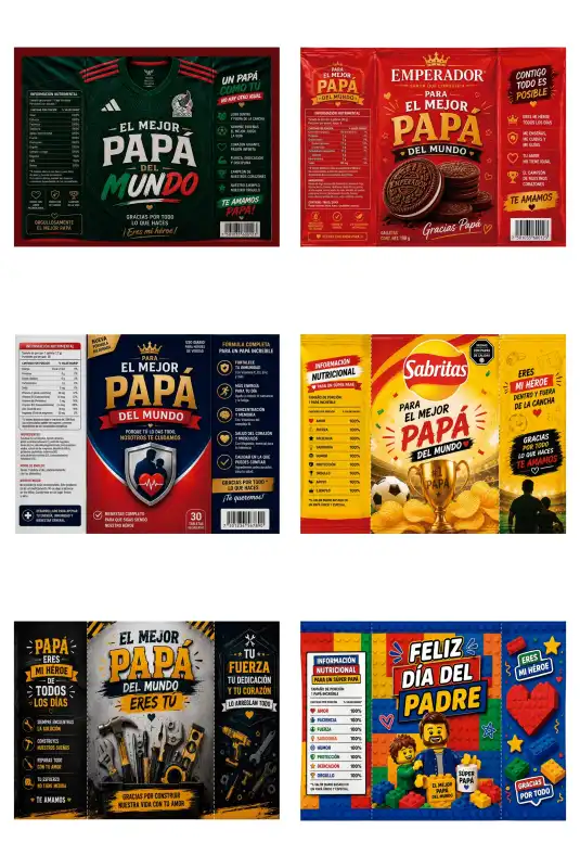 CHIP BAGS DIA DEL PADRE 12 plantillas PNG