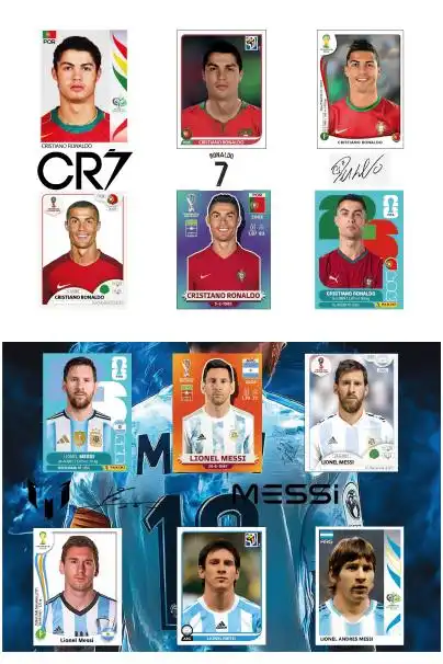 Cuadros Ronaldo Cr7 LeoMessi PNG PDF Editable
