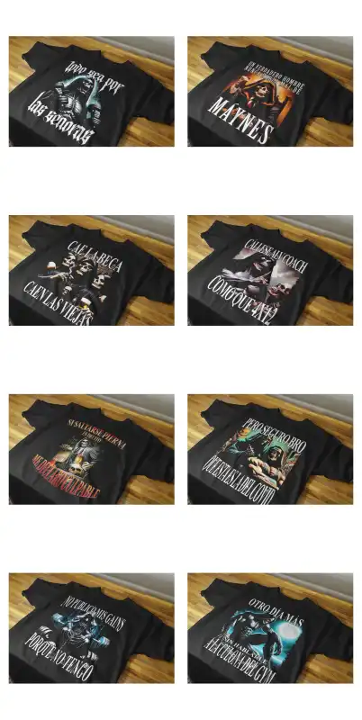 Frases calacas esqueletos 8 diseños png semitonos dtf